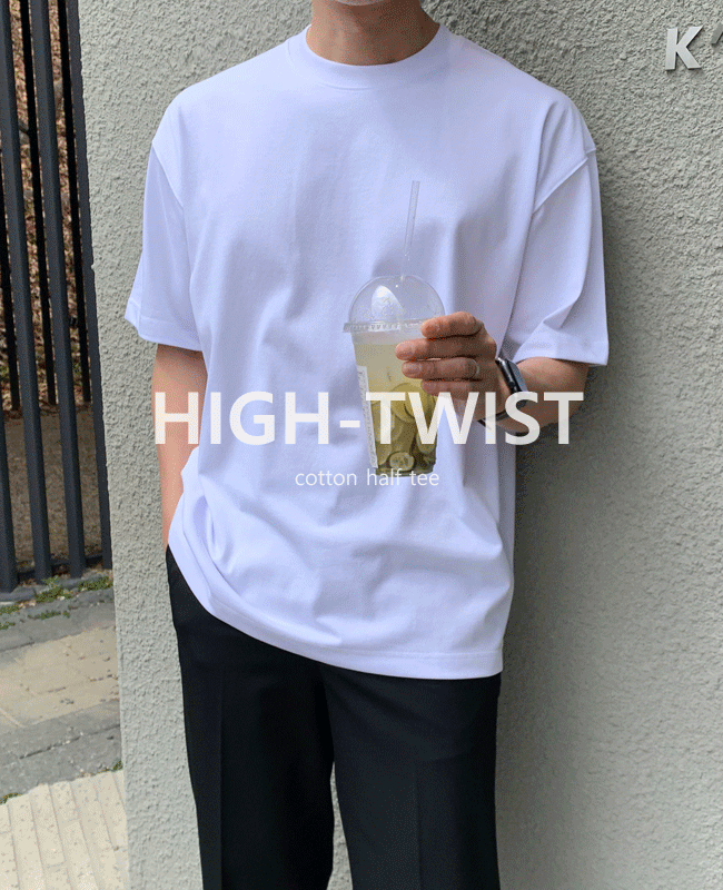 HIGH-TWIST 오버반팔티(19color)