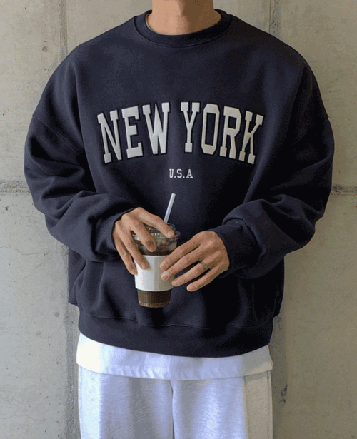 NEW YORK 기모 맨투맨(4color)